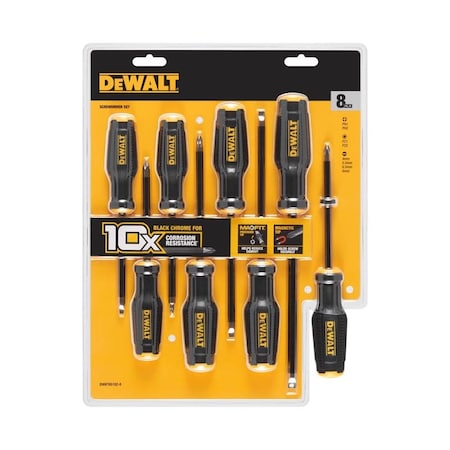 Stanley DeWalt ToughSeries Demolition Screwdriver Set 8 pc DWHT65102